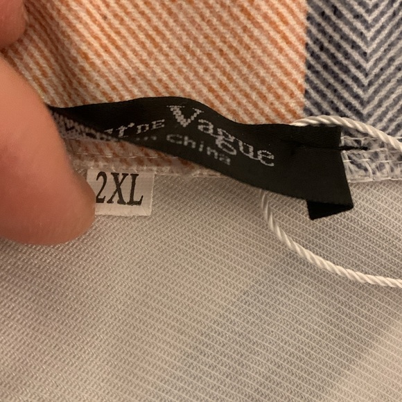 NWOT COEUR DE VAGUE Plaid Shacket Jacket Shirt size XXL - Picture 11 of 12